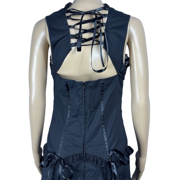 Lip Service Dress Whimsigoth Goth Lace Size L Black Witchy Hot Topic NEW NWT - Picture 7 of 15